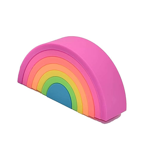 Arc-en-ciel empilable en silicone – 7 arcs fluo