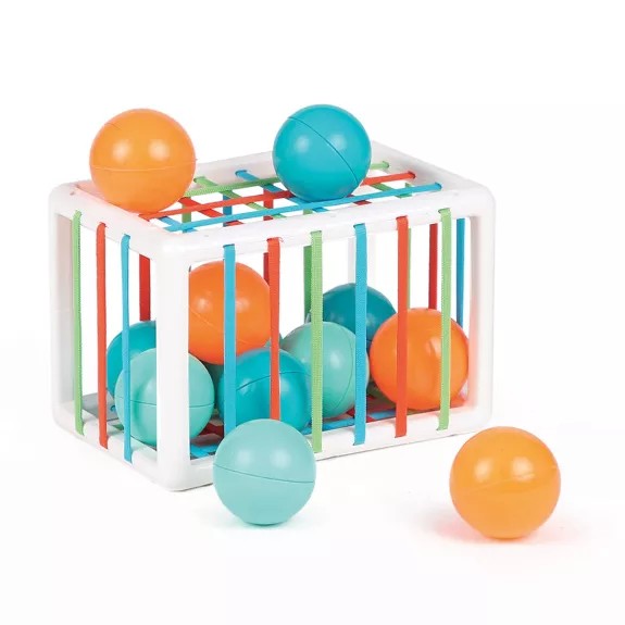 Cube de manipulation sensoriel avec balles – LUDI